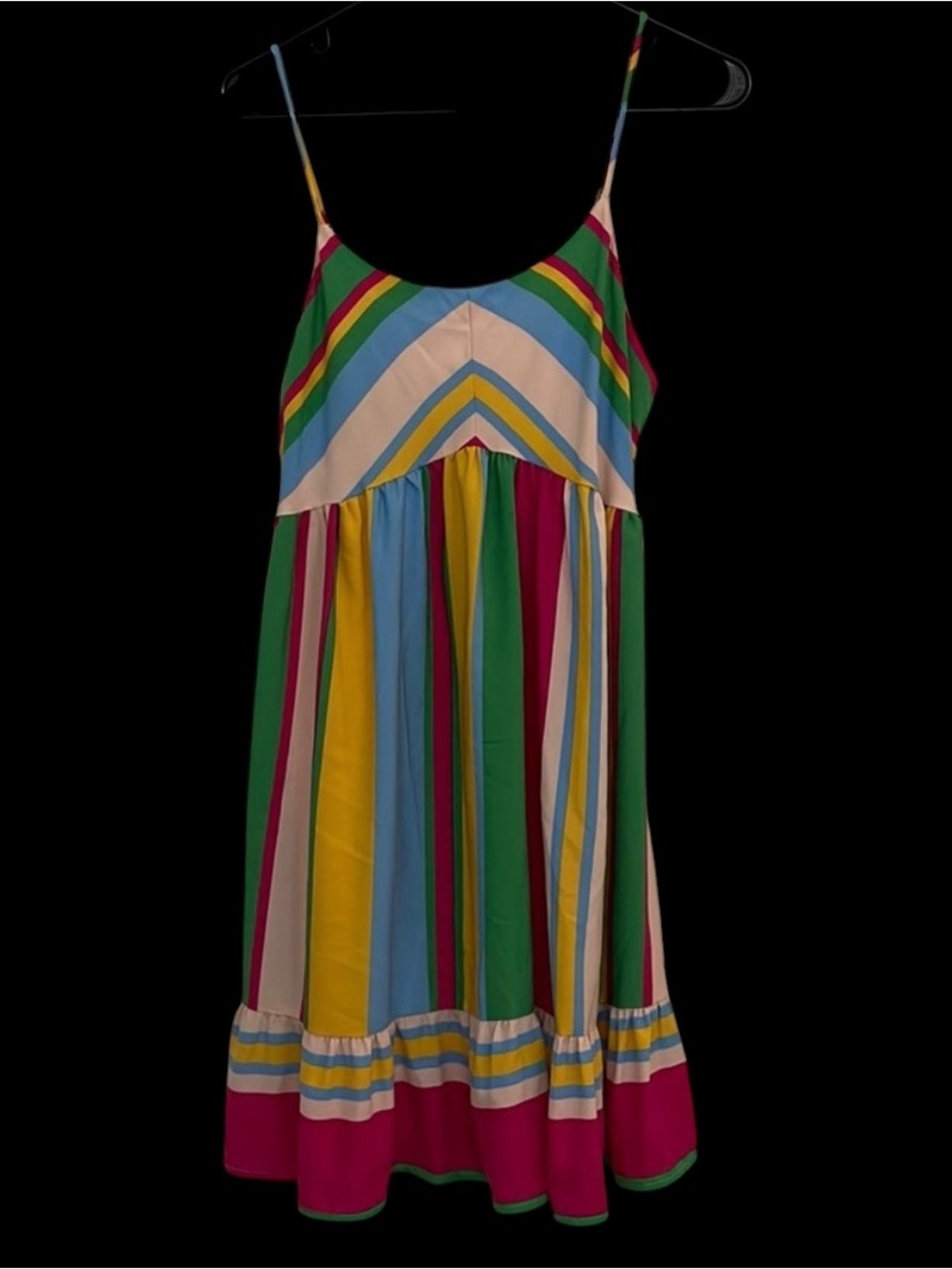 Bright, Stripes Peach Love size Med dress